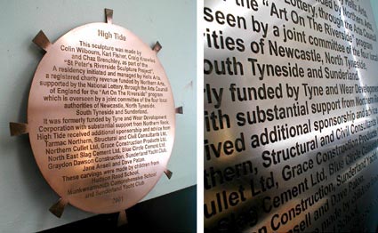karl fisher - brass plaque