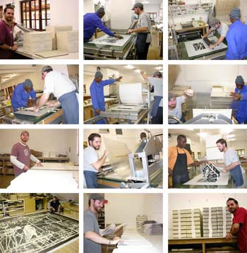 photos of lee turner printing learning the flute, reverse