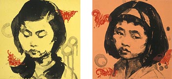 hung liu - butterfly girls